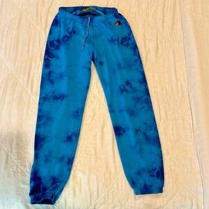 Aviator Nation Blue tie dye sweatpants
